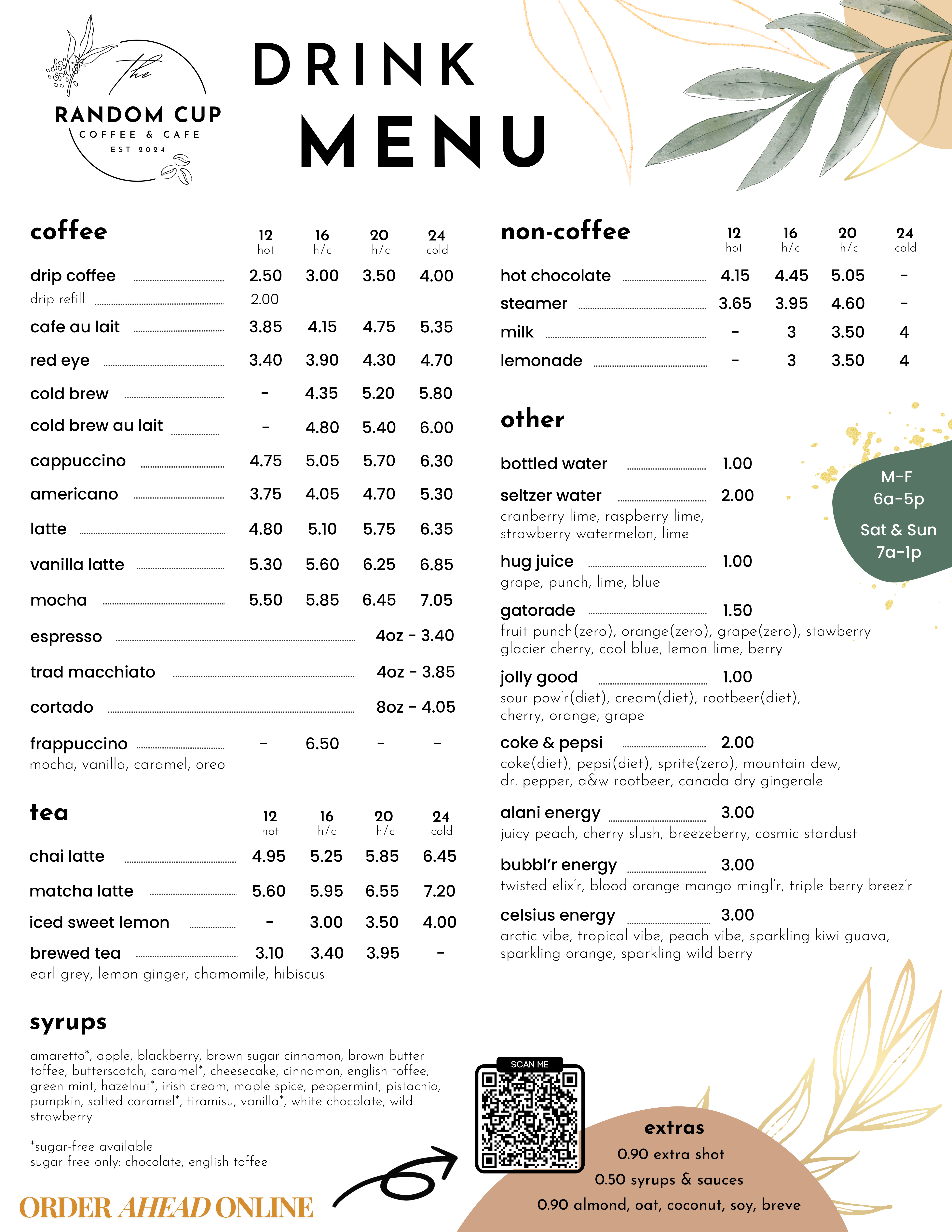 Drink Menu